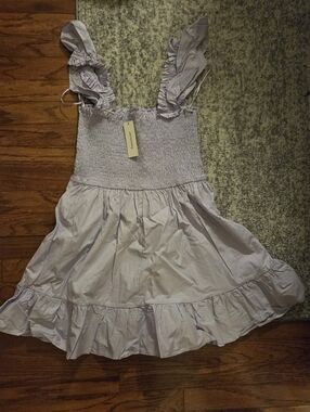 Francescas Lavender Cotton Ruffled Smocked Sundress NWT